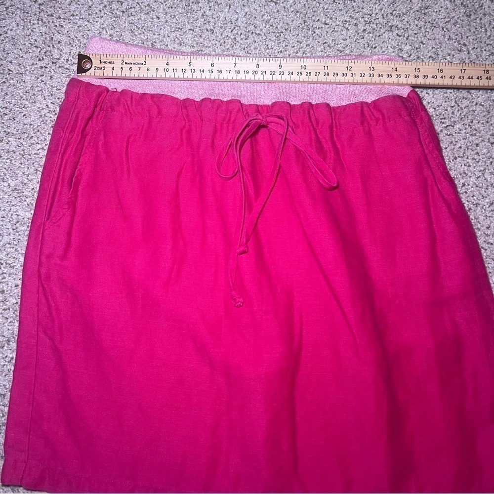Anthropologie Daughters of The Liberation Pink Linen Blend Skirt Size 4 - Picture 4 of 8